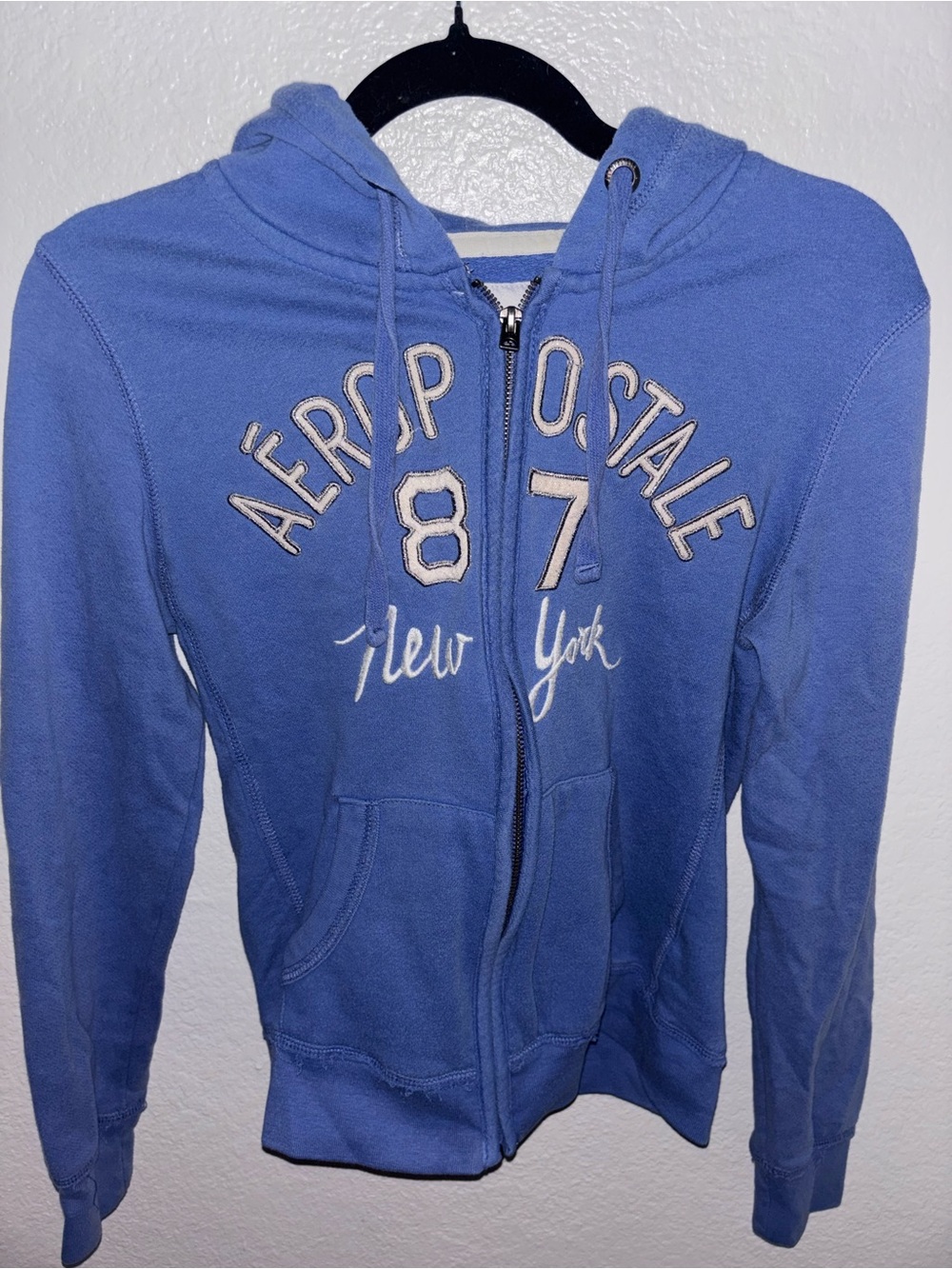 Aeropostale Blue Zip Hoodie Jacket